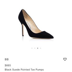 Manolo Blahnik BB Suede 105mm Pump, Black size 8